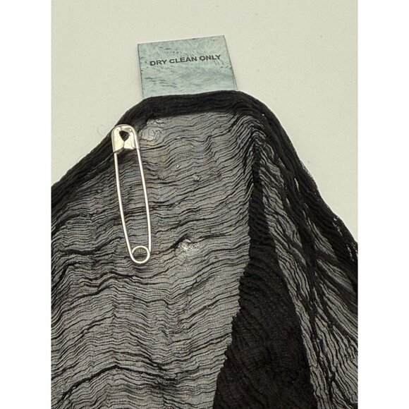 Manish Vaid Dress Cover-Up Size M Black Gold Embellished Resort Beach Poolside - Picture 9 of 14